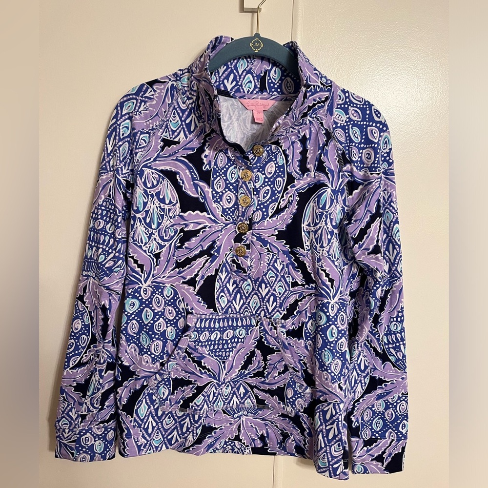 Lilly Pulitzer UPF 50+ Captain Popover Lilac Verbena Pop Up Coco Safari Size XS